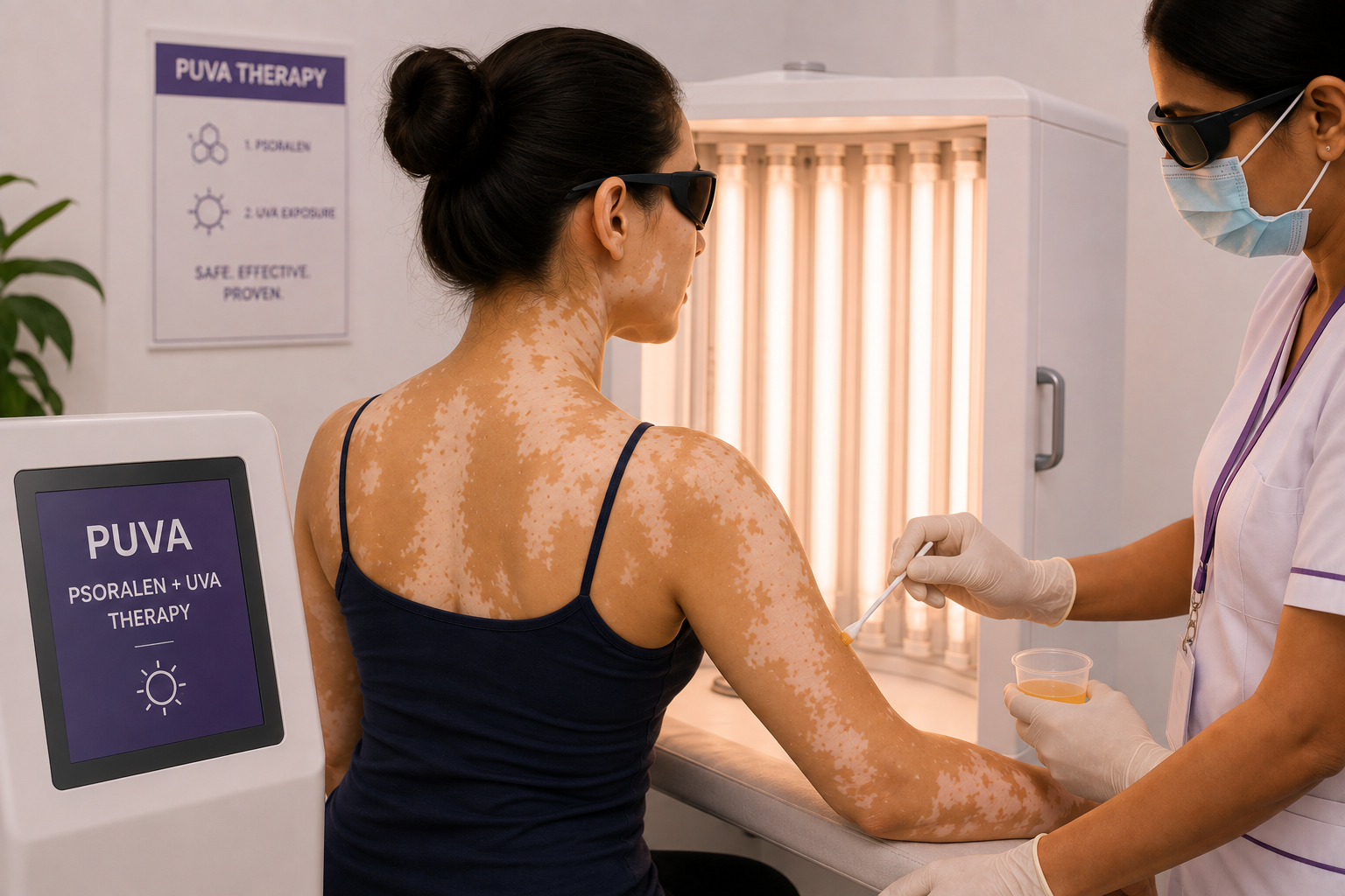 PUVA treatment guidance for vitiligo