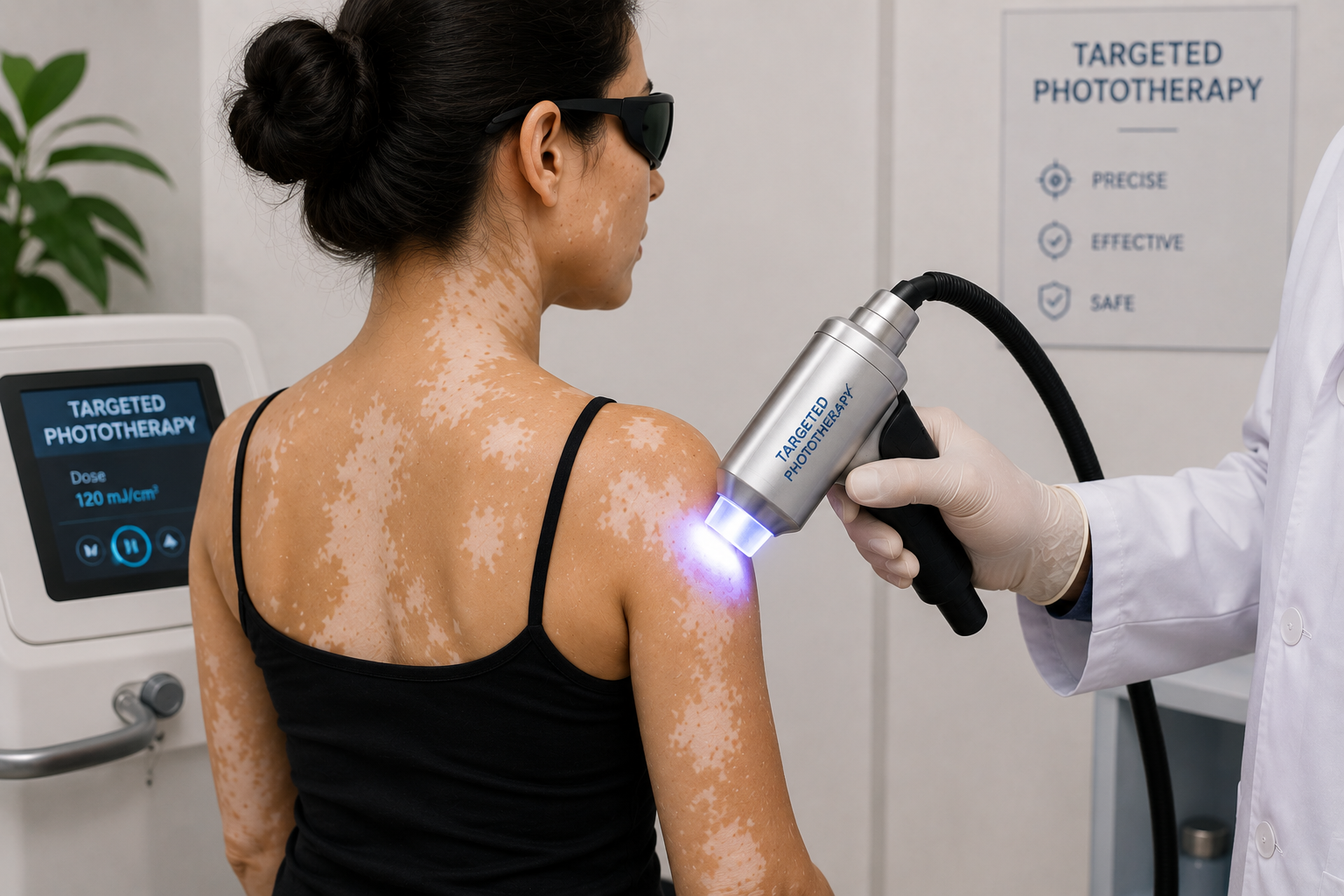 Targeted phototherapy for vitiligo